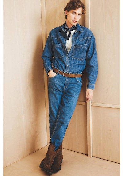 Defacto Sergio Regular Fit Normal Kalıp Normal Bel Boru Paça Jean Pantolon A6948ax25aunm28 Mavi-nm28