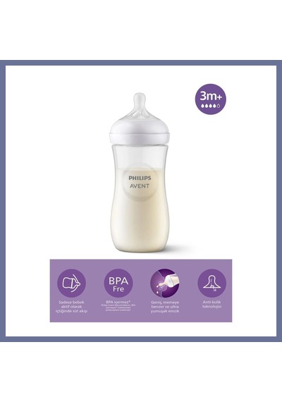Bezos Doğal Tepkili Natural Response Pp Biberon 330 Ml 3+ Ay Dlra