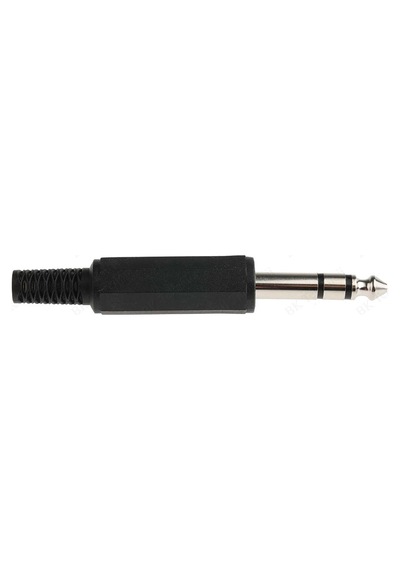 6.35mm 1/4 İnç Stereo TRS Erkek Fiş Lehim Tipi Plastik Konnektör