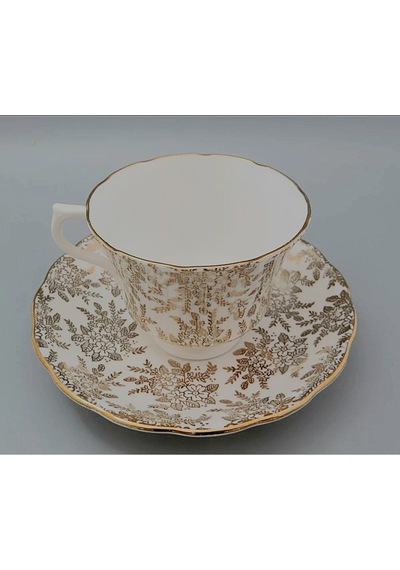Vintage Gold Royal Vale Çay Fincanı Altın