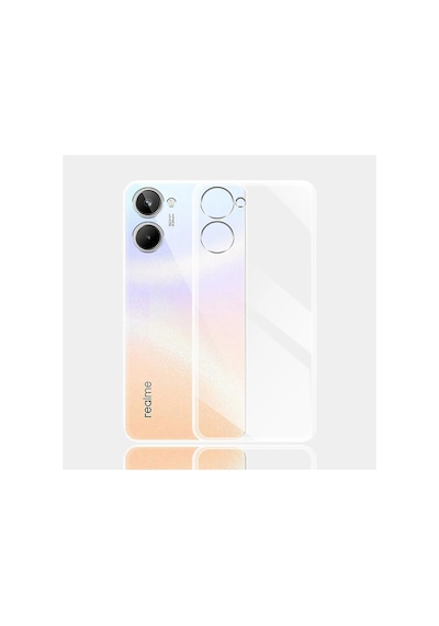 Fibaks Realme 10 4G Uyumlu Kılıf Kamera Korumalı Renksiz Şeffaf Esnek Silikon Kapak