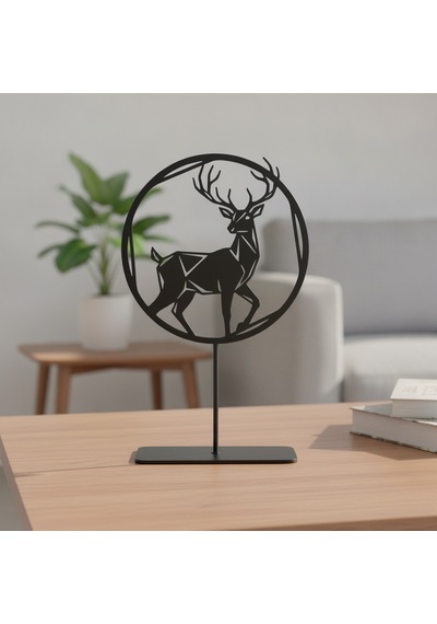 Geyik Metal Masaüstü Dekor - Modern Tasarımlı Ev Ve Ofis Aksesuarı