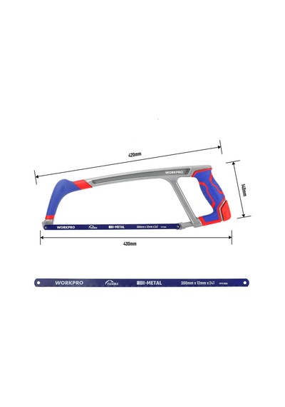 Workpro Wp215027 300mm Bı-metal 24 Tpı Ağır Hizmet Tipi Demir Testeresi