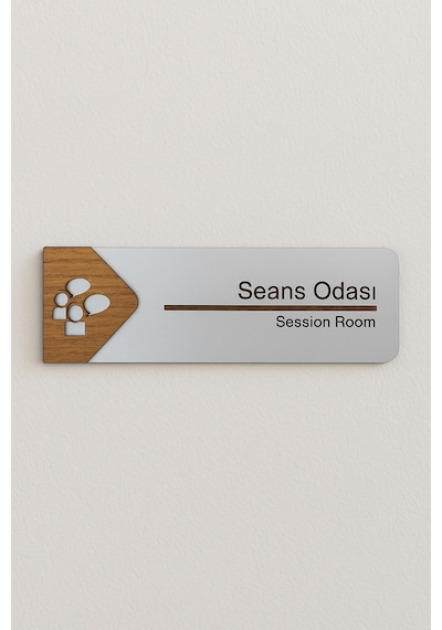 Seans Odası Ofis Oda Kapı İsimliği Yönlendirme Tabelası Levhası Kişiselleştirilebilir