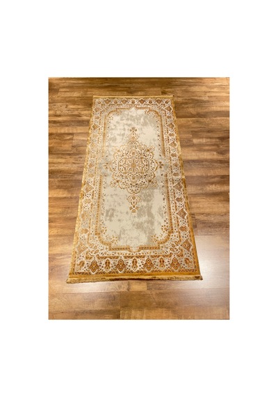Magnifique Mq31e Krem-gold Halı Kahverengi