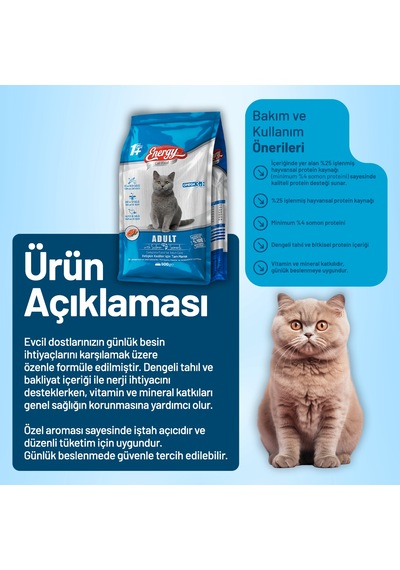 Somonlu Yetişkin Kedi Maması - 8 Adet