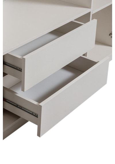Dolap, Armoni 4 Kapaklı Çekmeceli Bronz Aynalı Gardırop Aytaşı