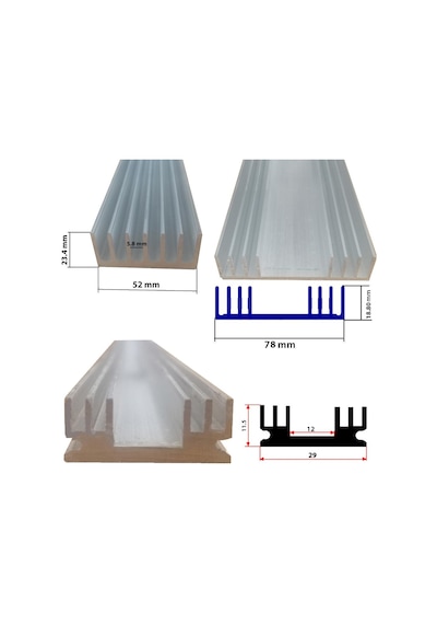 Alüminyum Soğutucu Profil Led Soğutma Profili Çok Çeşitli