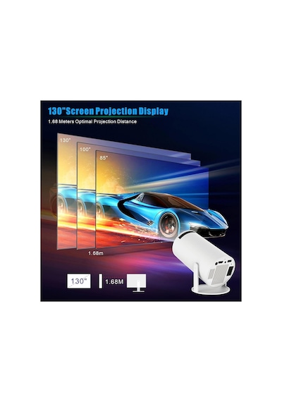 Hy300 Wifi6 Projektör Android 11 4k 150 Ansı Bt 1280x720p Taşınabilir Ev Sinema Projeksiyon