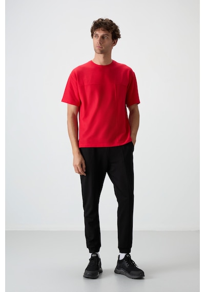 Tommy Life Siyah Pamuklu Yumuşak Dokulu Comfort Fit Nakışlı Erkek Jogger - 82123 Siyah