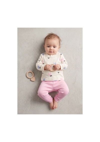 Deniva Kids Kız Bebek Dantel Yaka Kalp Desenli Uzun Kollu Sweatshirt Ve Paçası Ribanalı Tayt/pantolon 2'li Alt Üst Takım Pembe Deniva Kids Kız Bebek Dantel Yaka Kalp Desenli Uzun Kollu Sweatshirt Ve Paçası Ribanalı Tayt/pantolon 2'li Alt Üst Takım Pembe