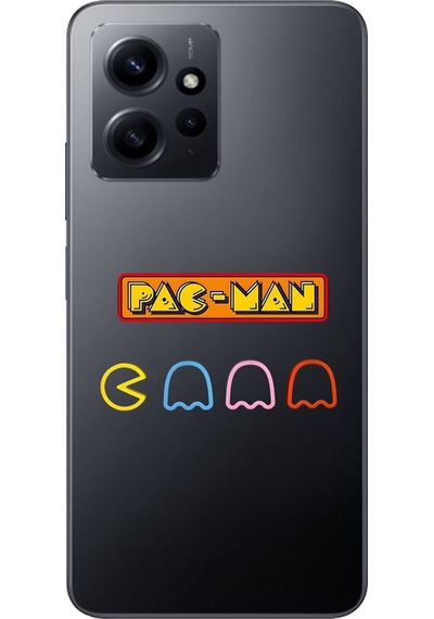 Xiaomi Redmi Note 12 Uyumlu Şeffaf Kılıf 1 Pac-man Tasarımlı