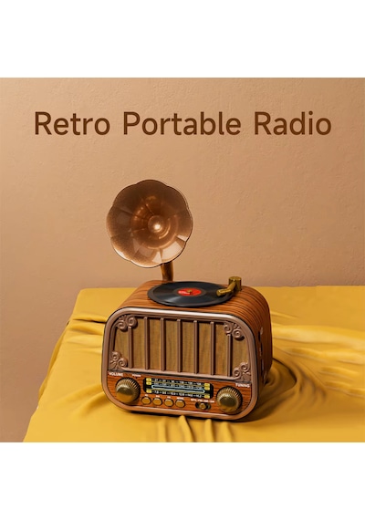 Ultratekno Md-1318bt Gramofon Tasarım Bluetooth Hoparlör + Fm/am/sw Nostaljik Radyo