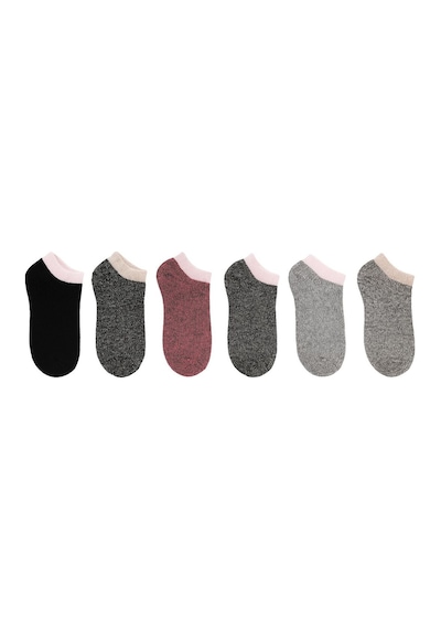 Socks 6 Çift Kadın Ekstra Kalın Termal Havlu Kendinden Desenli Patik Çorap Çok Renkli Socks 6 Çift Kadın Ekstra Kalın Termal Havlu Kendinden Desenli Patik Çorap Çok Renkli