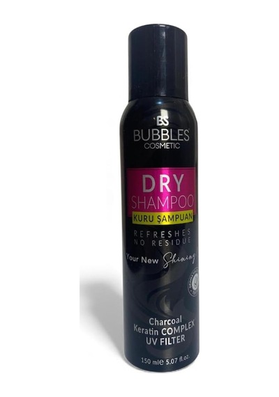 Bubbles Cosmetic Kuru Şampuan, Keratin Complex, Charcoal, Uv Filtre, 150 Ml Diğer