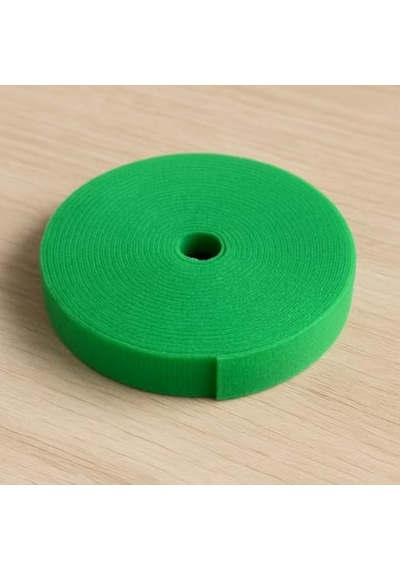 Cırt Cırt Sabitleyici Kablo Düzenleyici - 5 Metre X 1cm Kolay Kullanım, Bahçe Ve Ev İçin Pratik Çözüm Yeşi
