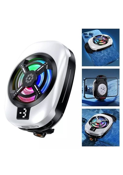 Subzero Hd24 Telefon Buz Soğutucu Fan Isı Gösterge Led Beyaz