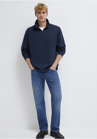Mavi - Yarı Fermuarlı Lacivert Sweatshirt 0s10537-86623 Lacivert