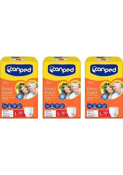 Canped Emici Külot Büyük Boy Large 30 Adet x 3 Adet