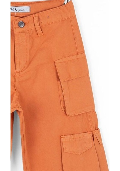 Nk Kids Kız Çocuk Kargo Cepli Pantolon-13837-tarçın Tarçın