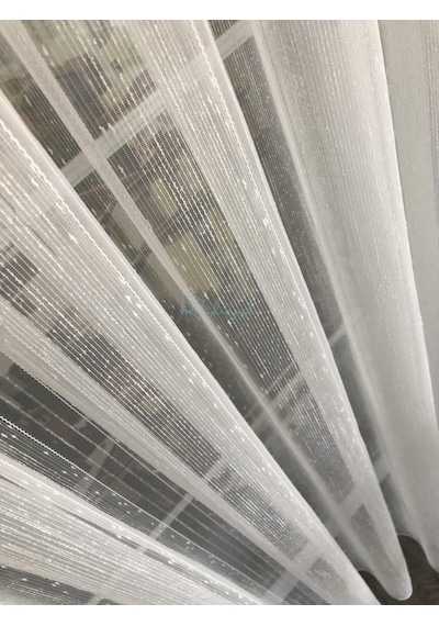 Tül Perde Burgu Iplik Etek Kurşun Sık Sarım Ekru