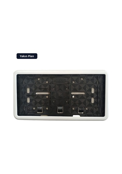Trobus Dikdörtgen Plaka Altlığı Çerçeveli Plakalık 32x17 Cm 1 Adet Beyaz