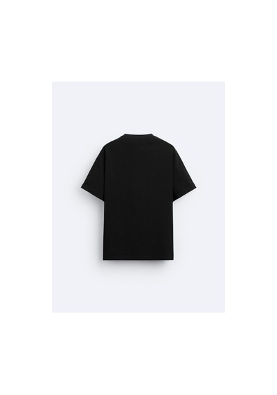 Oversize Siyah T-shirt - Kutsal Geometri SIYAH