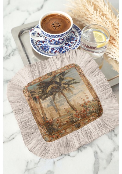 Tropikal Vintage Parlak Püsküllü Sunum Peçetesi-zamansız Palmiye Nostaljik Bej Bardak Altlığı Mendil Taş Limon Sarısı Tropikal Vintage Parlak Püsküllü Sunum Peçetesi-zamansız Palmiye Nostaljik Bej Bardak Altlığı Mendil Taş Limon Sarısı