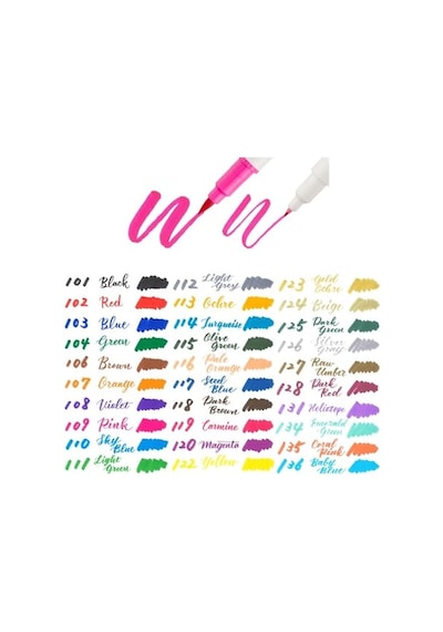 Brush Sing Pen Twin Çift Taraflı Fırça Uçlu Kalem Ochre
