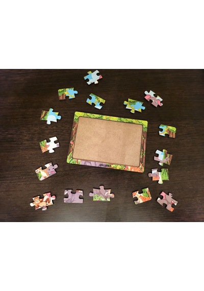 Hayvanlar Alemi 5 - 16 Parça Eğitici Öğretici Ahşap Çocuk Puzzle Yapboz Bebek Çocuk Oyuncak