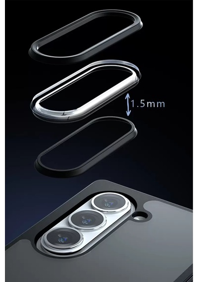 Newface Samsung Galaxy Uyumlu Z Fold 5 Kılıf Blur Fold Magsafe Kapak - Siyah