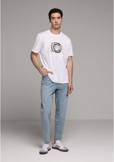 Colin's Colins Regular Fit Yuvarlak Yaka Düz Erkek Beyaz Kısa Kol Tişört Cl1081617 Q1.v2 Ofw