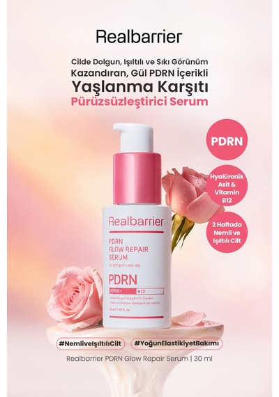 Cilde Dolgun, Işıltılı Ve Sıkı Görünüm Kazandıran Serum Realbarrıer Pdrn Glow Repair Serum