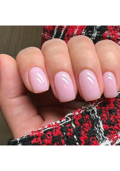 Düz Kısa Takma Tırnak Seti 24 Adet - Pembe