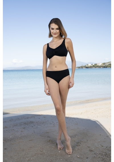 Estiva Luplu Toparlayıcı Yüksek Bel Bikini Takımı - Siyah
