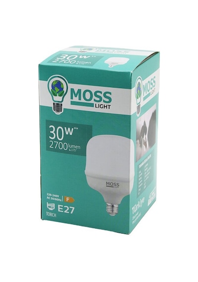 Moss Light Ms-3097 Led Ampul Plastik 185-265v 30w Ip20 2700lumen L175 50.000 Saat Ömür E27 Torch Diğer