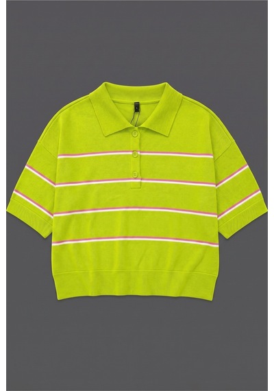 Maison Velora Kadın Yeşil Wardrobe Essentials Yazlık İplik Çizgili Polo Yaka Triko Bluz Yeşil 885107402 Yeşil Maison Velora Kadın Yeşil Wardrobe Essentials Yazlık İplik Çizgili Polo Yaka Triko Bluz Yeşil 885107402 Yeşil