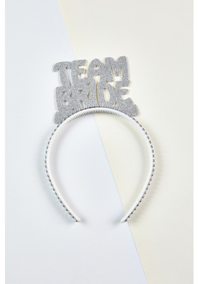 Gümüş Simli Team Bride Eva Parti Taç