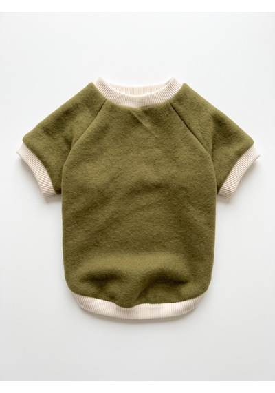 Natura Köpek Polar Sweatshirt Kapüşonsuz Yumuşak Polar Köpek Kıyafeti Nefti Yeşil