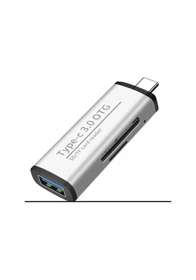 Kompakt Type-c Kart Okuyucu Ve Usb Hub 2 Adet Usb 3.0 Port