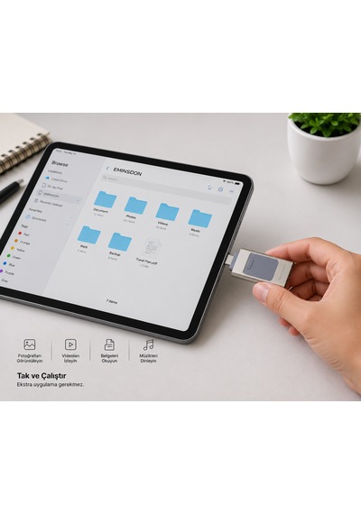 128gb Flash Bellek Iphone 5-14 Modeller Arası İos Uyumlu Bilgisayarla Uyumlu Lightning Usb Otg 128 GB