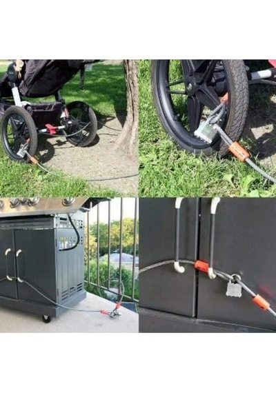 Xbyc 4502k Güçlü Çelik Kablo Halat Kilit 8 X 1200 Mm Motosiklet Bisiklet Kilidi