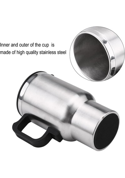 İnwelt Paslanmaz Çelik Araç Kettle Su Isıtıcı Termos Kupa Bardak 500 Ml, 12v