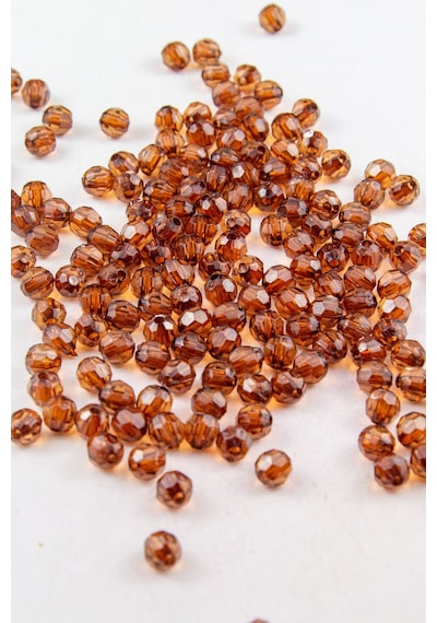 8 Mm Dünya Akrilik Boncuk Kızıl Kahve Aksesuar Takı Malzemesi 25 Gram