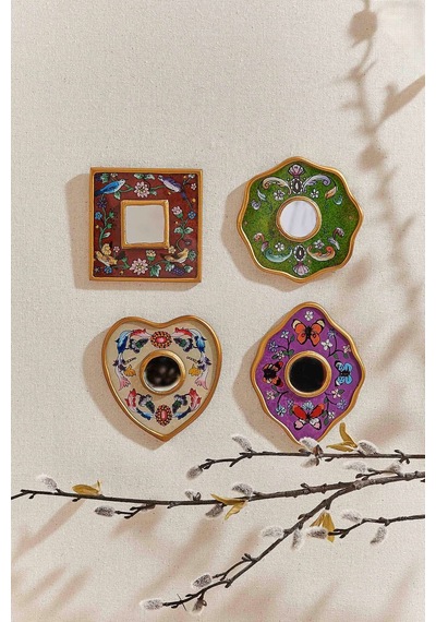 Pasabahce Mini Kalp Ayna 10x10 Cm - 1 Adet Cok Renkli