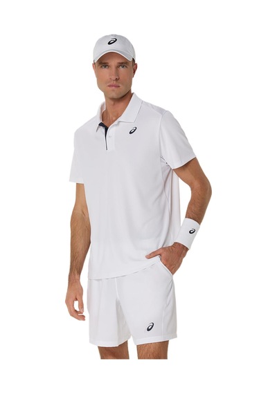 Asics Court Polo Erkek White Traditional Kısa Kollu Tshirt 2041a340-100 Beyaz
