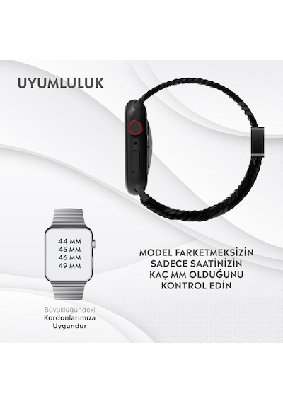 Apple Watch Series Se/11/10/9/8/7/6/5/4/3 İle Uyumlu Kumaş Kordon 49mm/46mm/45mm/44mm Series 1-3 - 42mm Çok Renkli
