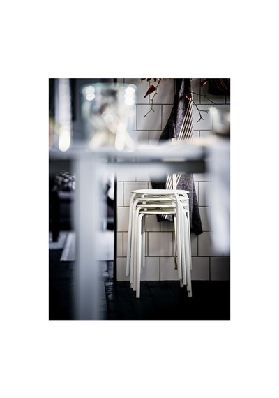 Ikea Marıus Tabure, Beyaz, 45 Cm