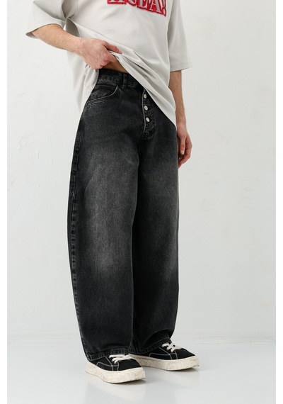 Vamos Barrel Fit Jeans Füme