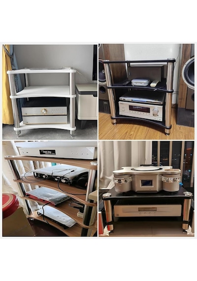 Modern Ses Rafı 2 Katlı Stereo Dolap, Meşe, Yuvarlatılmış Köşeli, Pikap Ve Ev Sineması Cihazlarını Saklamak İçin Çok Renkli Modern Ses Rafı 2 Katlı Stereo Dolap, Meşe, Yuvarlatılmış Köşeli, Pikap Ve Ev Sineması Cihazlarını Saklamak İçin Çok Renkli